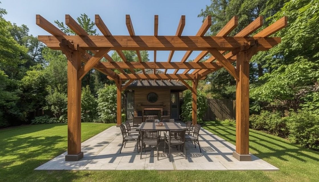 Freistehende Pergola im Garten: So plant man richtig
